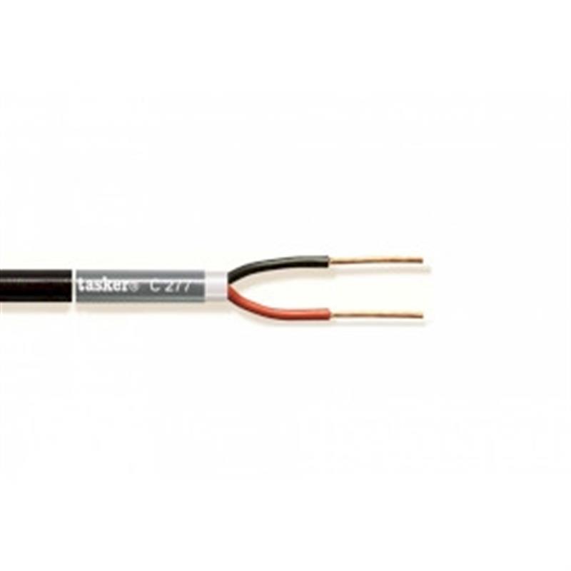 Luidsprekerkabel op Rol 2x 4.00 mmÂ² 100 m Zwart