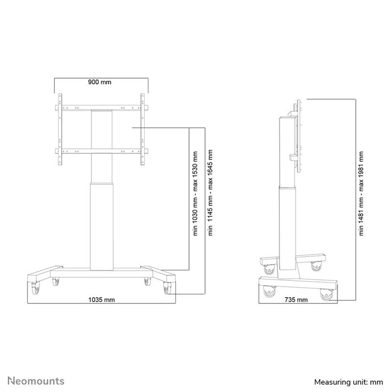 Neomounts gemotoriseerde vloersteun