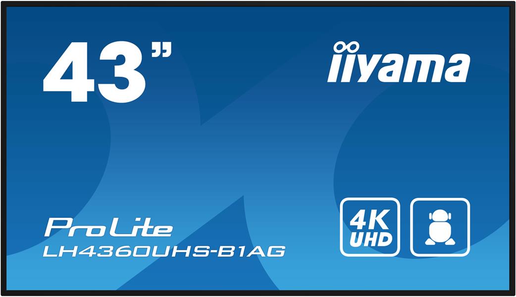 iiyama PROLITE Digitaal A-kaart 108 cm (42.5"") LED Wifi 500 cd/m² 4K Ultra HD Zwart Type processor Android 11 24/7