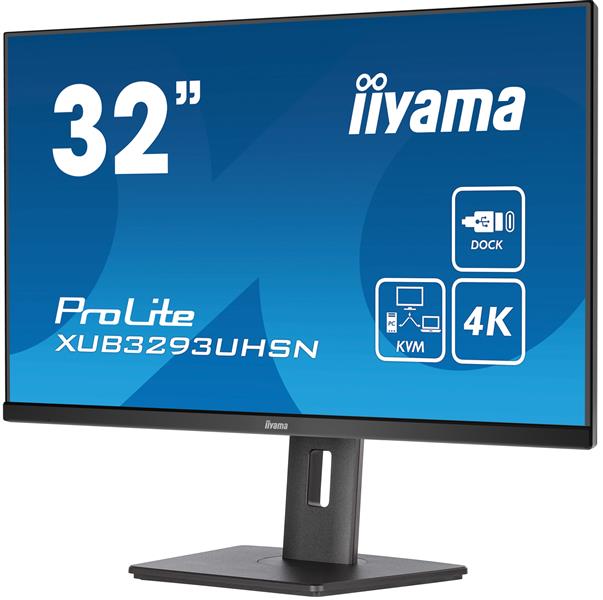 iiyama ProLite XUB3293UHSN-B5 computer monitor 80 cm (31.5"") 3840 x 2160 Pixels 4K Ultra HD LCD Zwart