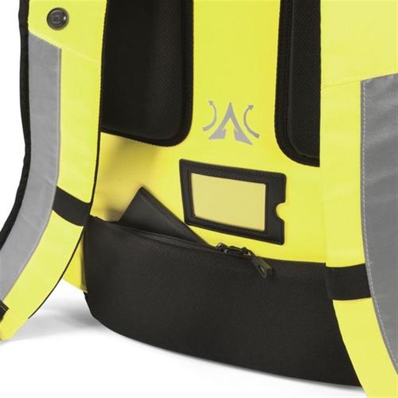 Dicota Hi-Vis rugzak Geel Polyethyleentereftalaat PET Thermoplastic polyurethaan TPU 