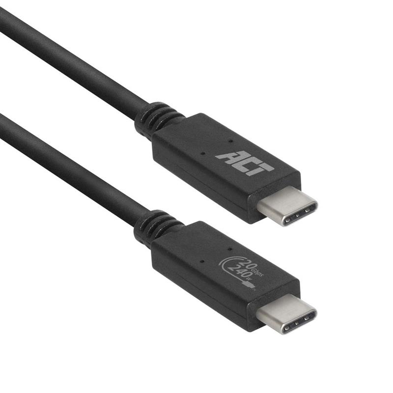 ACT USB4 20Gbps aansluitkabel C male - C male 1 meter USB-IF gecertificeerd