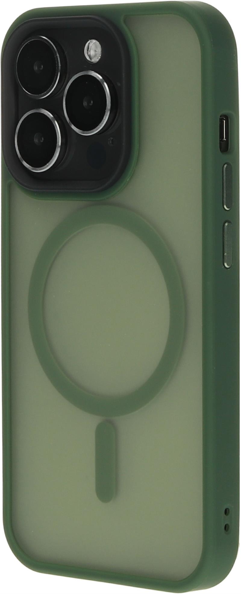 Mobiparts Hardcover Apple iPhone 15 Pro Satin Green (Magsafe Compatible)