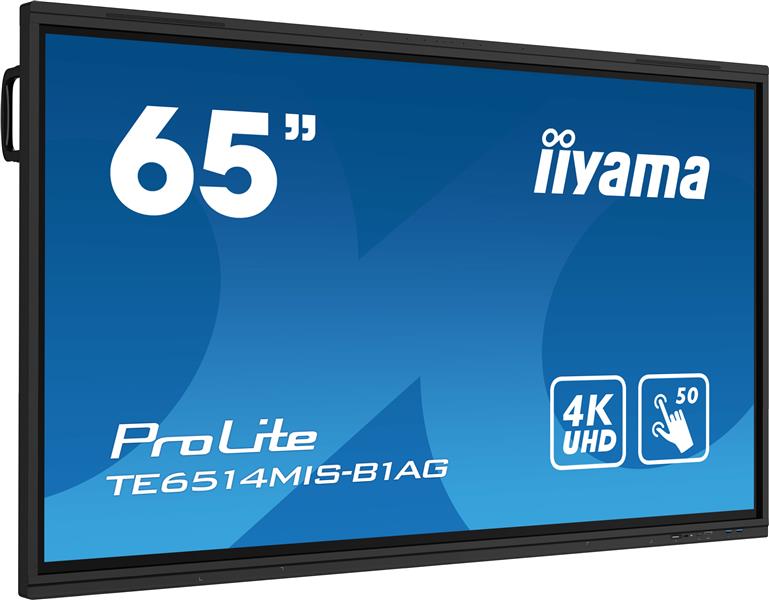 iiyama TE6514MIS-B1AG beeldkrant Interactief flatscreen 165,1 cm (65"") LCD Wifi 435 cd/m² 4K Ultra HD Zwart Touchscreen Type processor Android 24/7