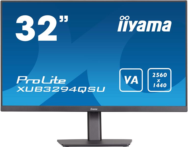 iiyama ProLite XUB3294QSU-B1 computer monitor 80 cm (31.5"") 2560 x 1440 Pixels Wide Quad HD LCD Zwart