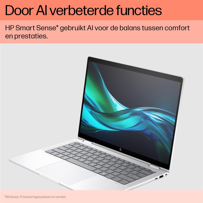 HP Elite x360 1040 G11 Intel Core Ultra 7 155H Hybride (2-in-1) 35,6 cm (14"") Touchscreen WUXGA 16 GB LPDDR5x-SDRAM 512 GB SSD Wi-Fi 6E (802.11ax) Wi