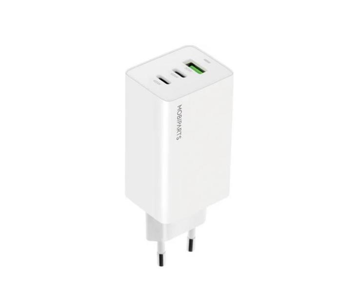 Mobiparts GaN Wall Charger USB-Cx2/USB-A PD 3.0/QC 65W White
