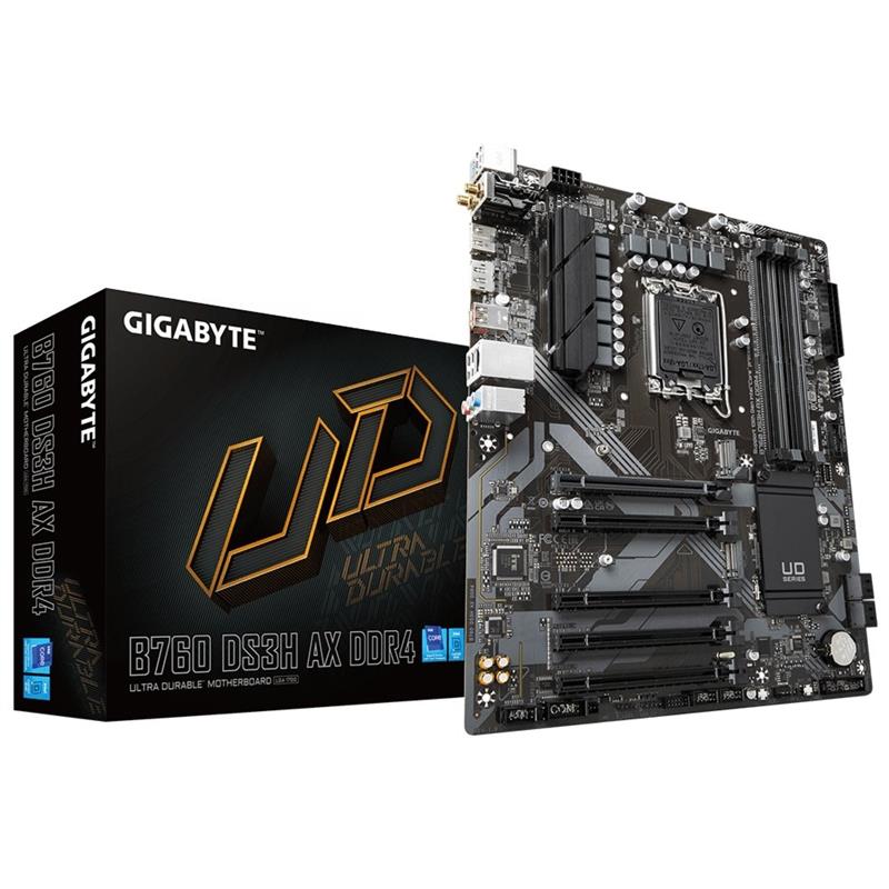 Gigabyte B760 DS3H AX DDR4 moederbord Intel B760 Express LGA 1700 ATX