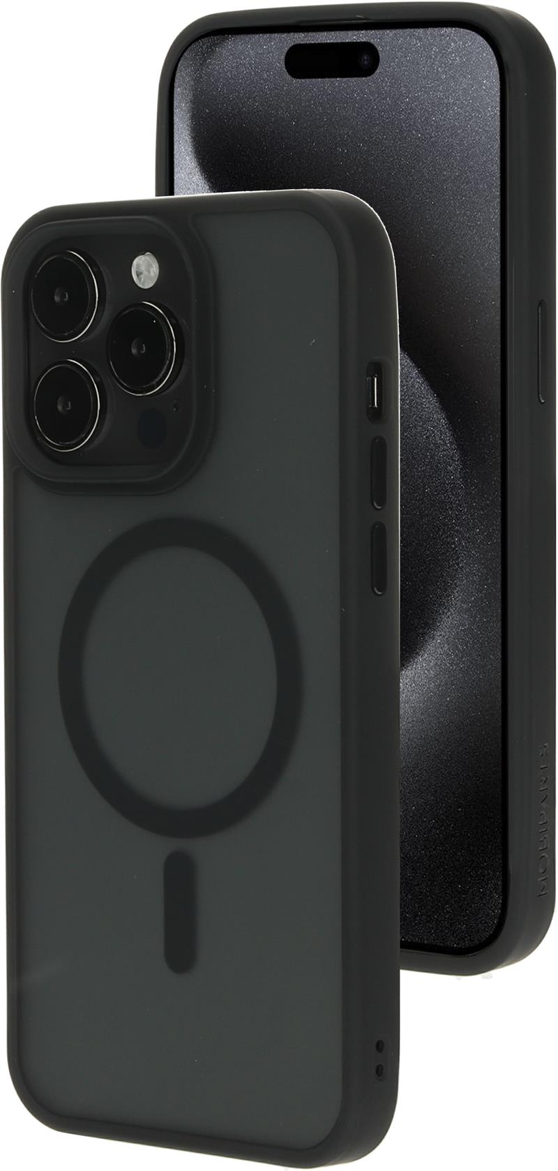 Mobiparts Hardcover Apple iPhone 15 Pro Max Satin Black (Magsafe Compatible)