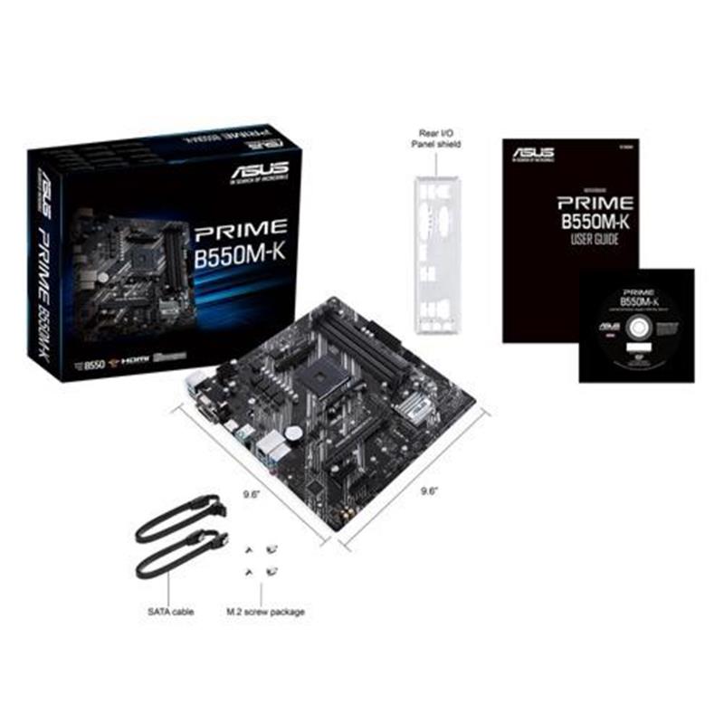 ASUS PRIME B550M-K Socket AM4 Micro ATX AMD B550