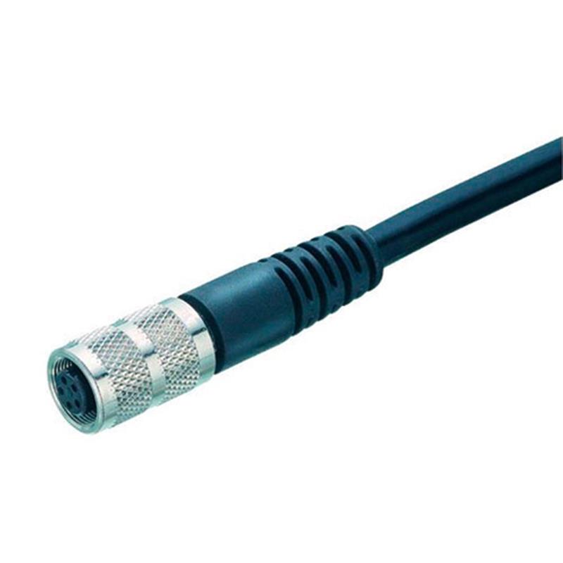 Binder Serie 712 3 polige M9 female connector met PUR kabel 2m