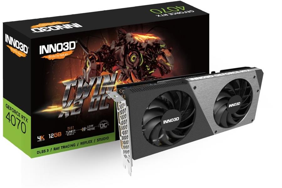 INNO3D GeForce RTX 4070 X2 OC 12GB GDDR6X 192-bit 2505 21Gbps 3xDP HDMI