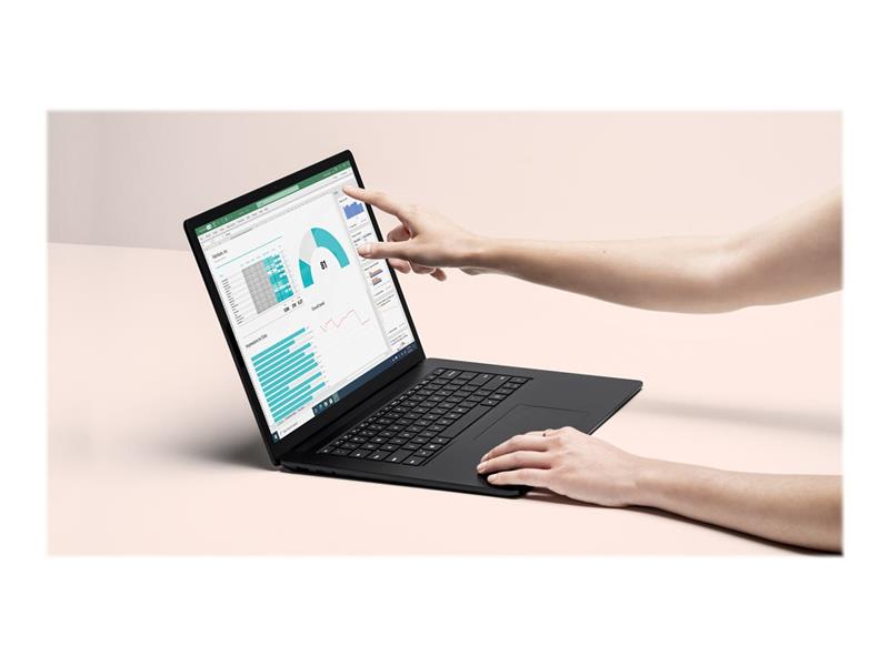 Microsoft Surface Laptop 4 Notebook 38,1 cm (15"") Touchscreen Intel® Core™ i7 16 GB LPDDR4x-SDRAM 512 GB SSD Wi-Fi 6 (802.11ax) Windows 11 Pro Zwart