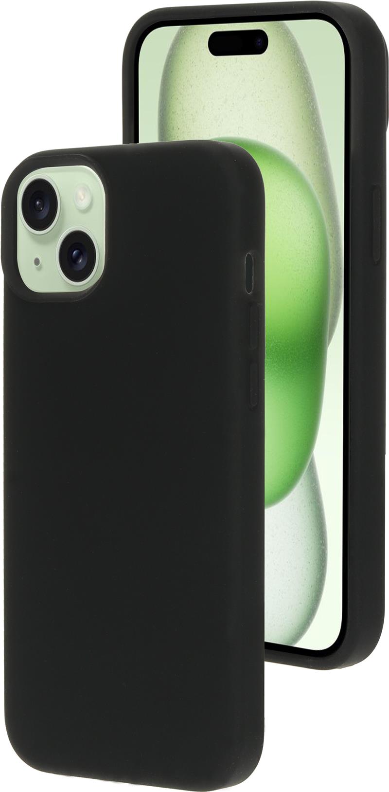 Mobiparts Silicone Cover Apple iPhone 15 Plus Black (Magsafe Compatible)