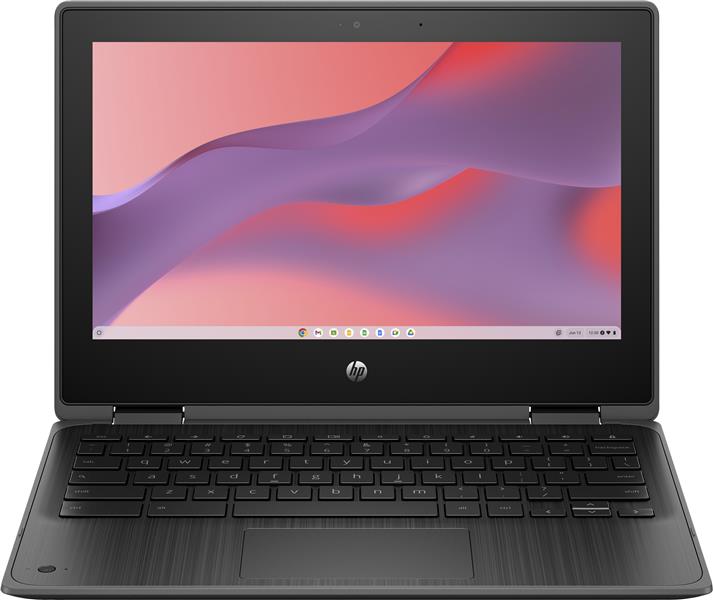 HP Chromebook Fortis x360 G3 J N5100 29,5 cm (11.6"") Touchscreen HD Intel® Celeron® 8 GB LPDDR4x-SDRAM 64 GB eMMC Wi-Fi 6 (802.11ax) ChromeOS Zwart