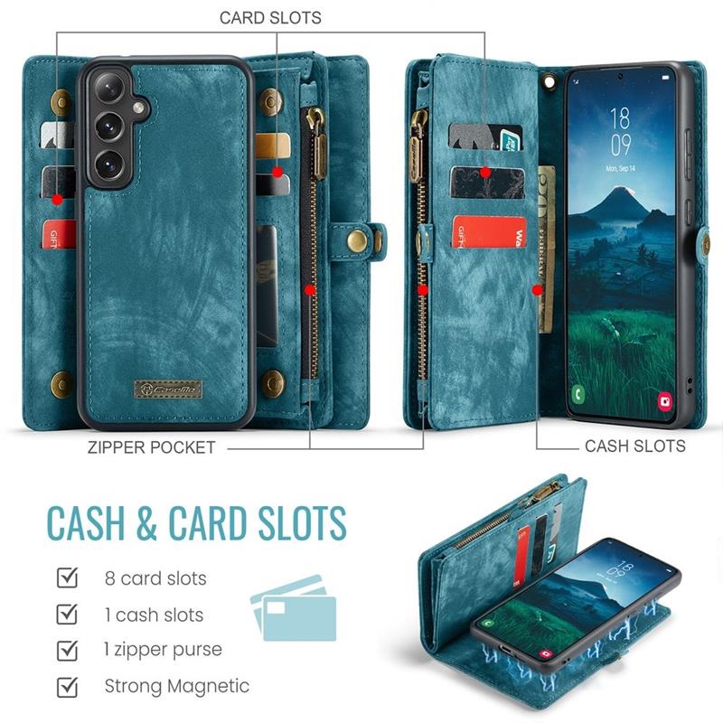 Caseme Case Samsung Galaxy S24 FE - Multifunctional Wallet - Blue