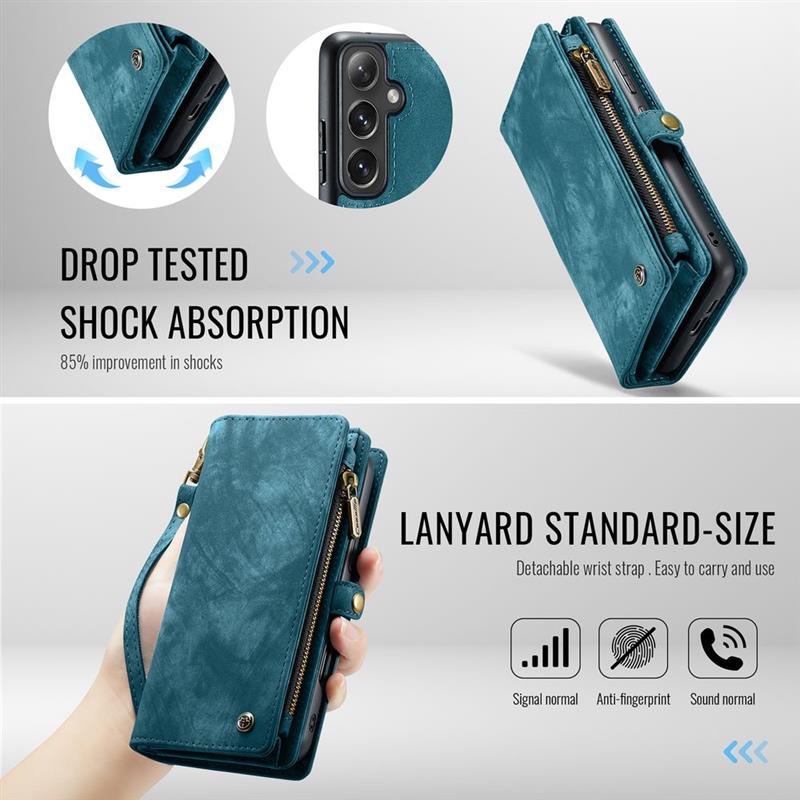 Caseme Case Samsung Galaxy S24 FE - Multifunctional Wallet - Blue