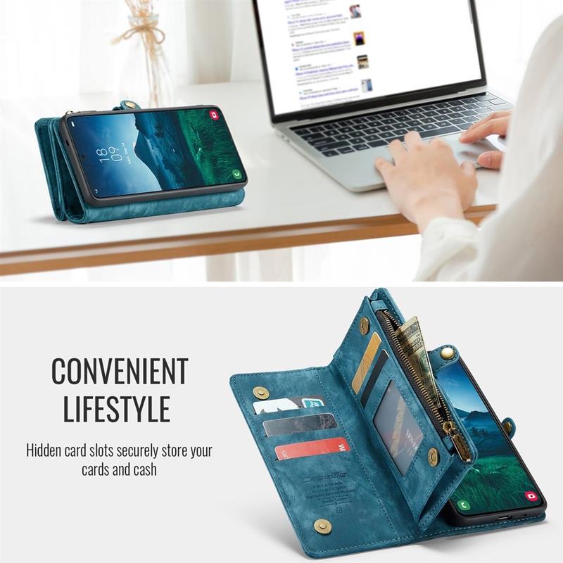 Caseme Case Samsung Galaxy S24 FE - Multifunctional Wallet - Blue