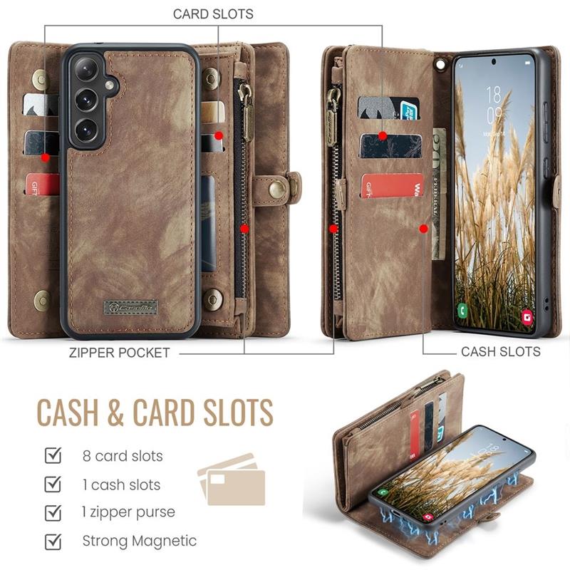 Caseme Case Samsung Galaxy S24 FE - Multifunctional Wallet - Brown