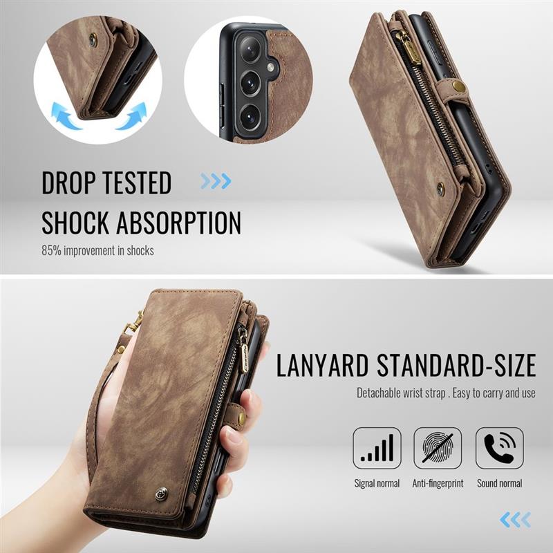 Caseme Case Samsung Galaxy S24 FE - Multifunctional Wallet - Brown