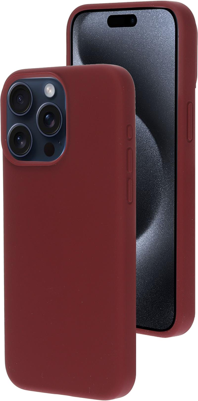 Mobiparts Silicone Cover Apple iPhone 15 Pro Max Plum Red