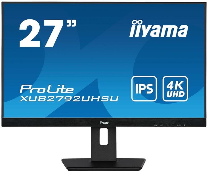 iiyama ProLite XUB2792UHSU-B5 computer monitor 68,6 cm (27"") 3840 x 2160 Pixels 4K Ultra HD LED Zwart