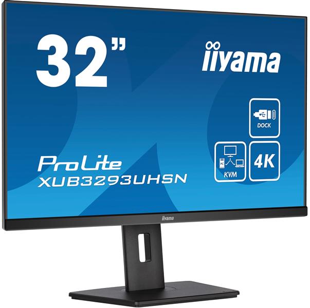 iiyama ProLite XUB3293UHSN-B5 computer monitor 80 cm (31.5"") 3840 x 2160 Pixels 4K Ultra HD LCD Zwart