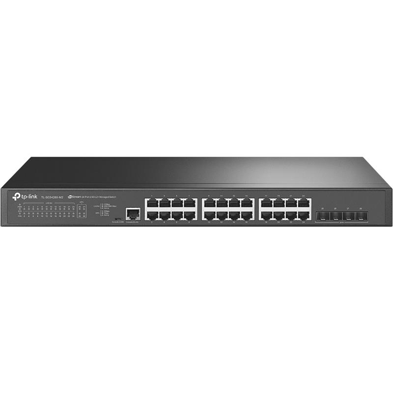 TP-LINK Switch TL-SG3428X-M2 24x 2,5-GBit/4xSFP+Managed Rack Mountable, Omada SDN, 1 Fan, No PoE