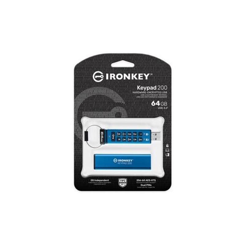 64GB IronKey Keypad 200 AES-256 Encryp