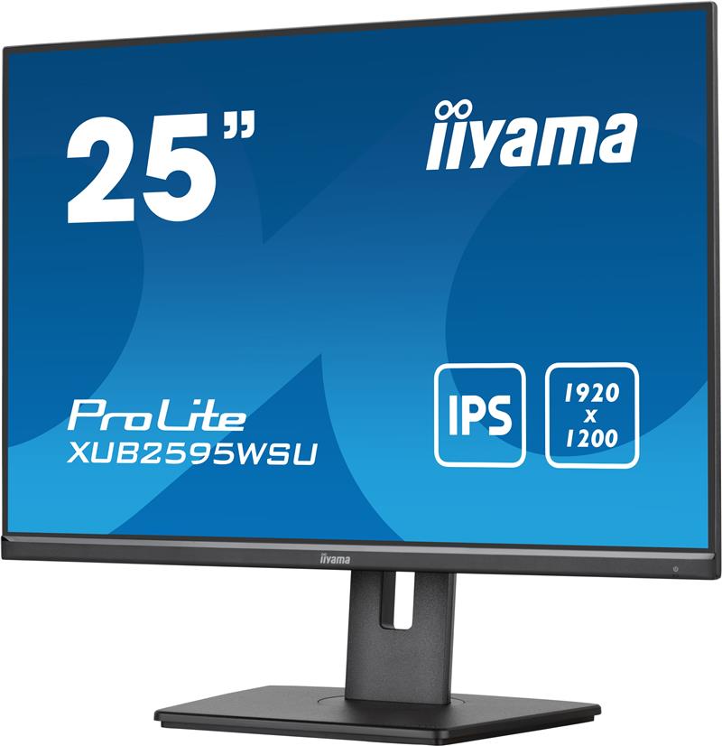 iiyama ProLite XUB2595WSU-B5 computer monitor 63,5 cm (25"") 1920 x 1200 Pixels WUXGA LED Zwart