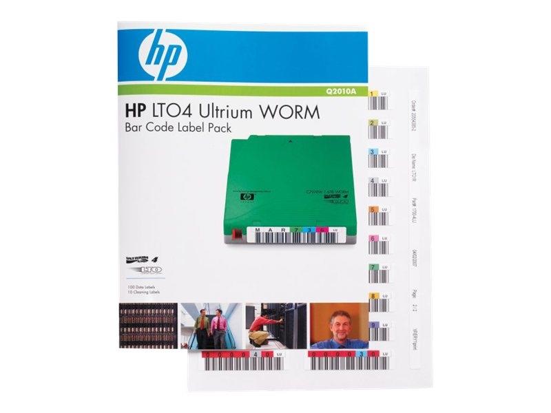 HPE Ultrium 4 RW barcode labels