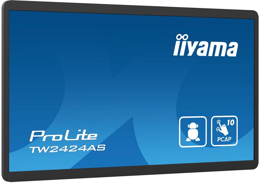 iiyama TW2424AS-B1 beeldkrant Digitale signage flatscreen 60,5 cm (23.8"") Wifi 250 cd/m² 4K Ultra HD Zwart Touchscreen Type processor Android 24/7