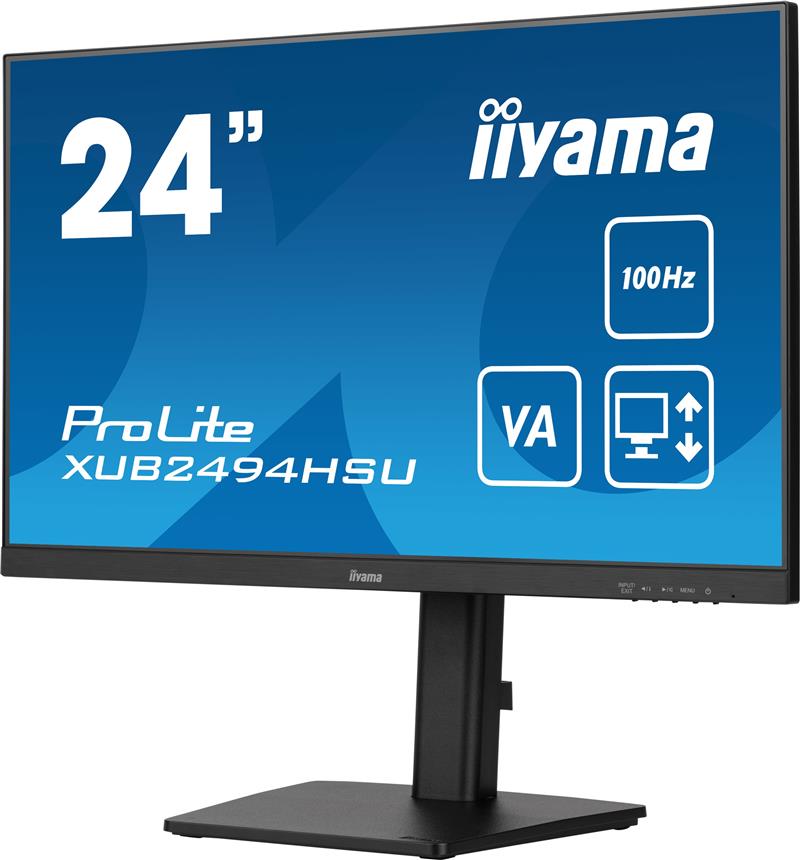 iiyama ProLite computer monitor 60,5 cm (23.8"") 1920 x 1080 Pixels Full HD LED Zwart