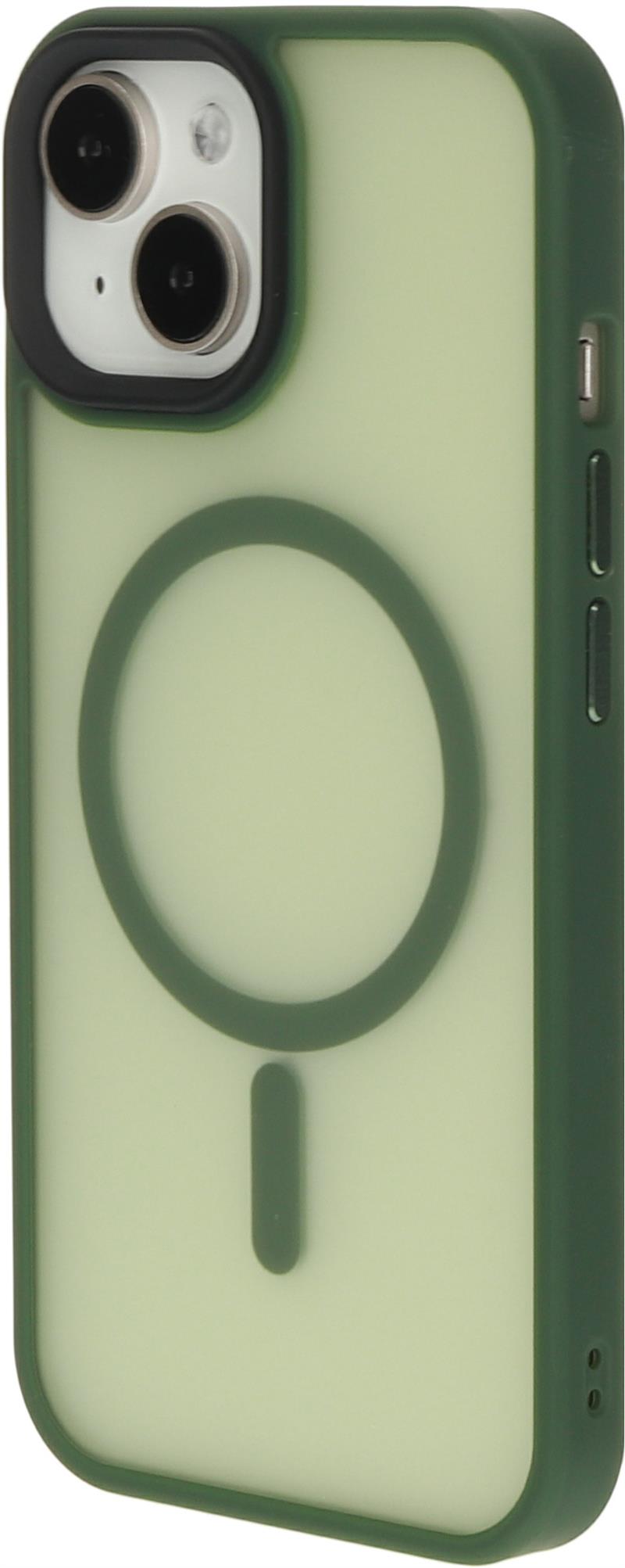 Mobiparts Hardcover Apple iPhone 15 Satin Green (Magsafe Compatible)