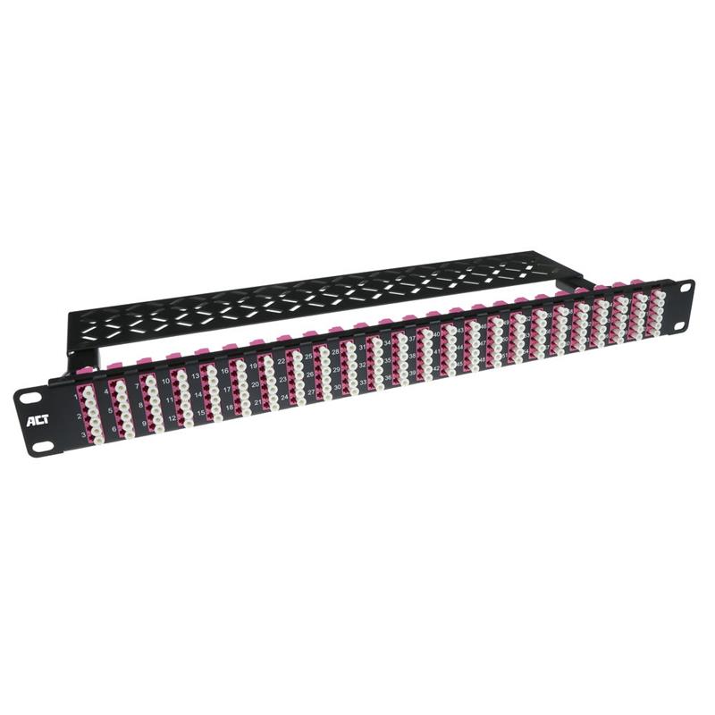 ACT Fiber panel high density 96 verbindingen 192 fibers LC multimode OM4
