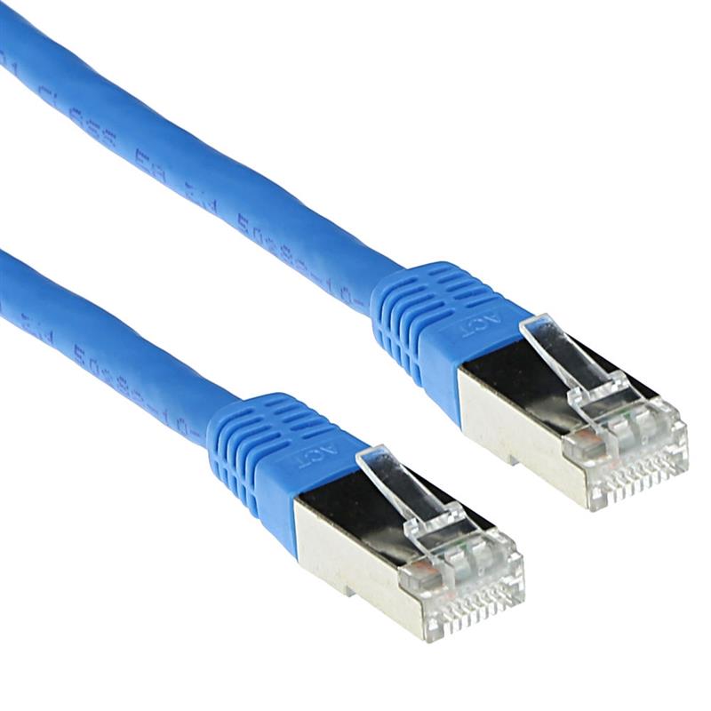 ACT SSTP Cat6 PIMF LSZH 5m netwerkkabel Blauw