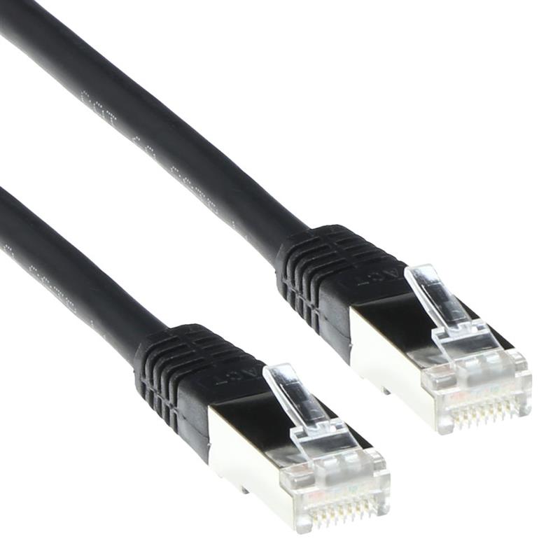 ACT Patchcord SSTP Category 6 PIMF, Black 1.50M netwerkkabel Zwart 1,5 m