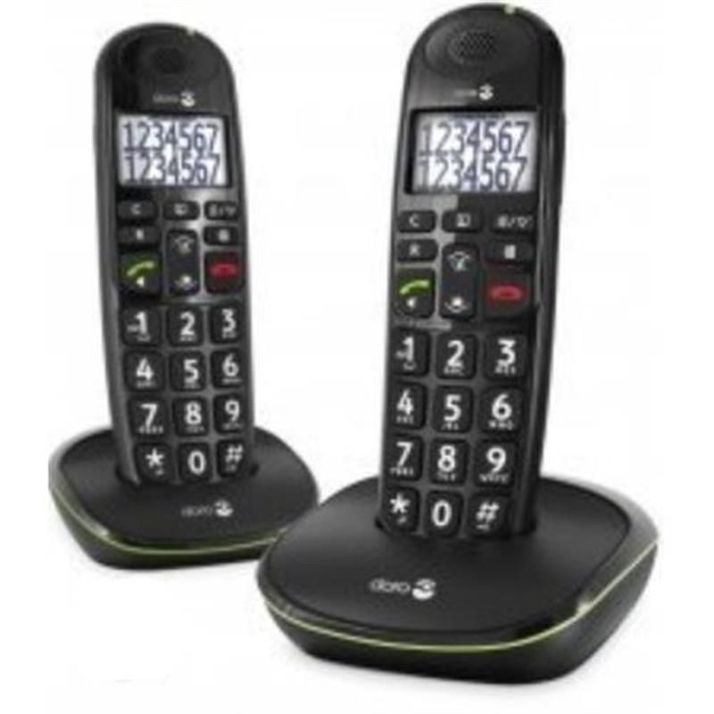 Doro PhoneEasy 110 DECT-telefoon Zwart Nummerherkenning