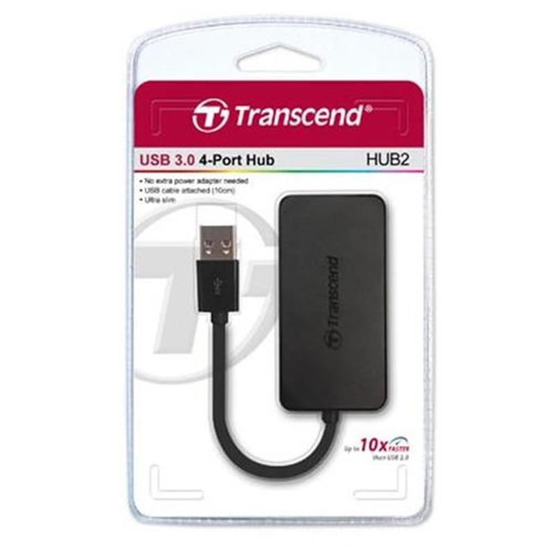 Transcend HUB2 Zwart