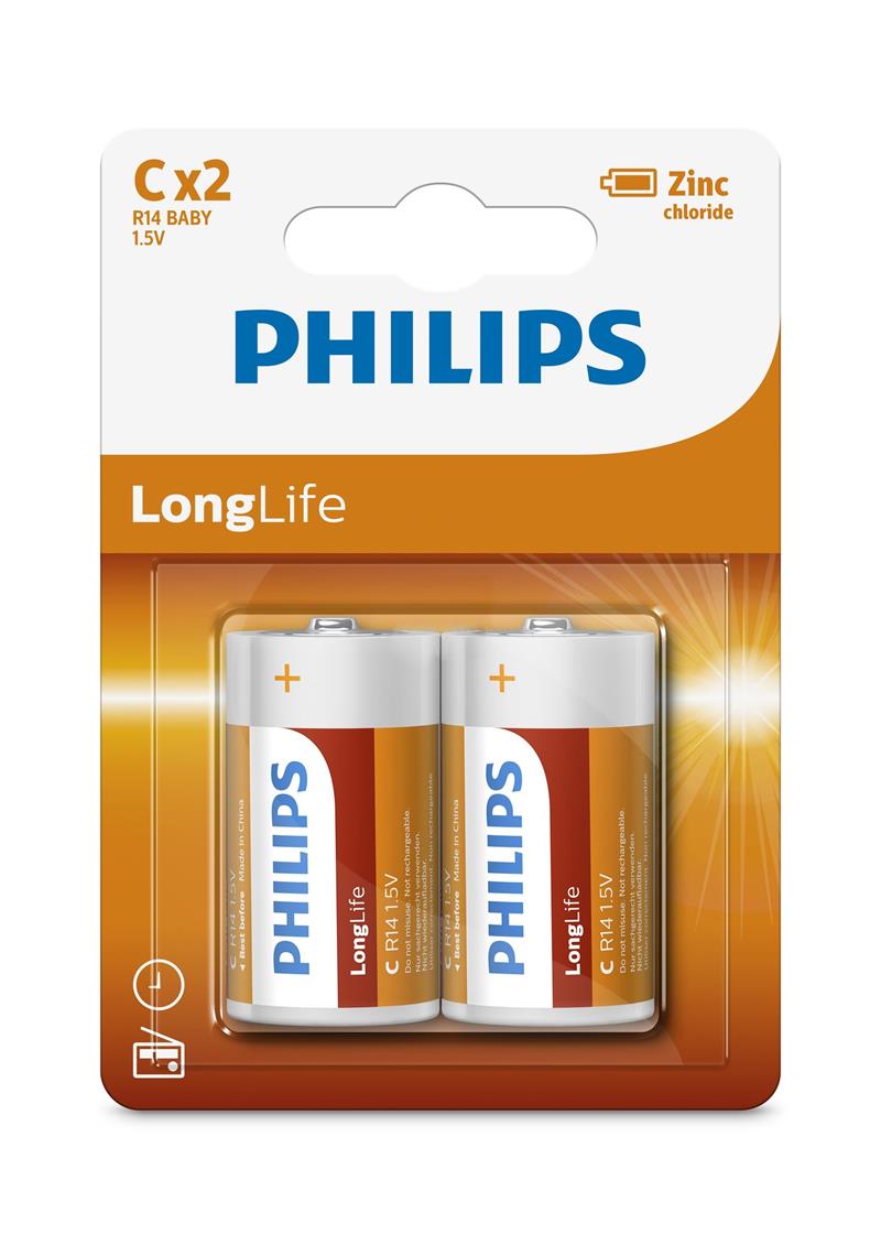 Philips LongLife Batterij R14L2B/10