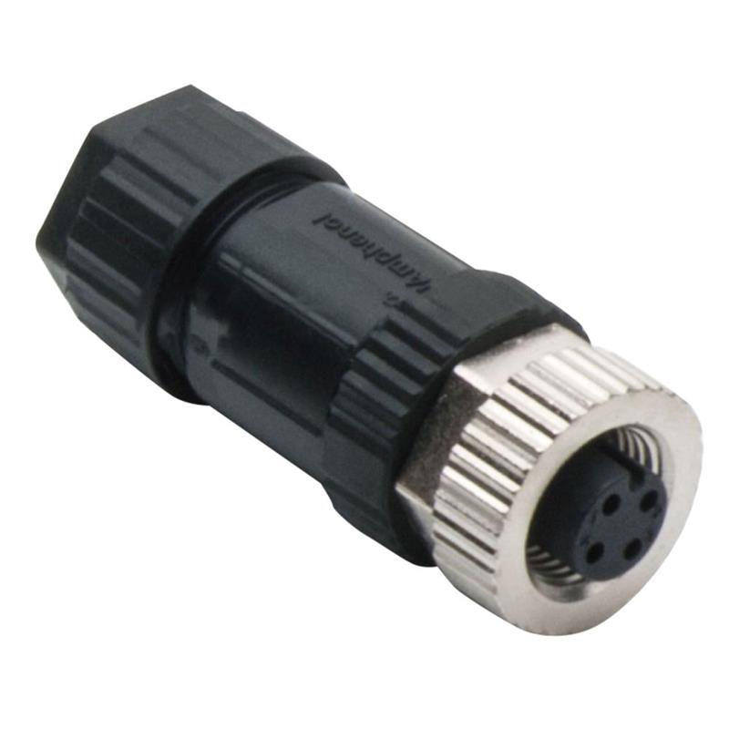 Amphenol M SERIES 3 polig connector female M12 A-coding SCREW FE