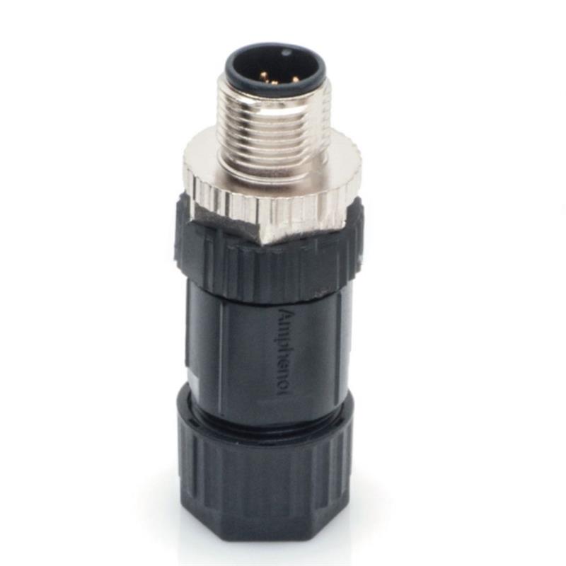 Amphenol M SERIES 3 polig connector male M12 A-coding SCREW male