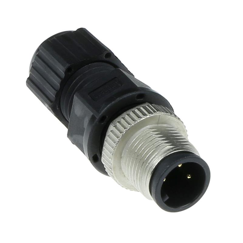 Amphenol M SERIES 3 polig connector male M12 A-coding Solder male