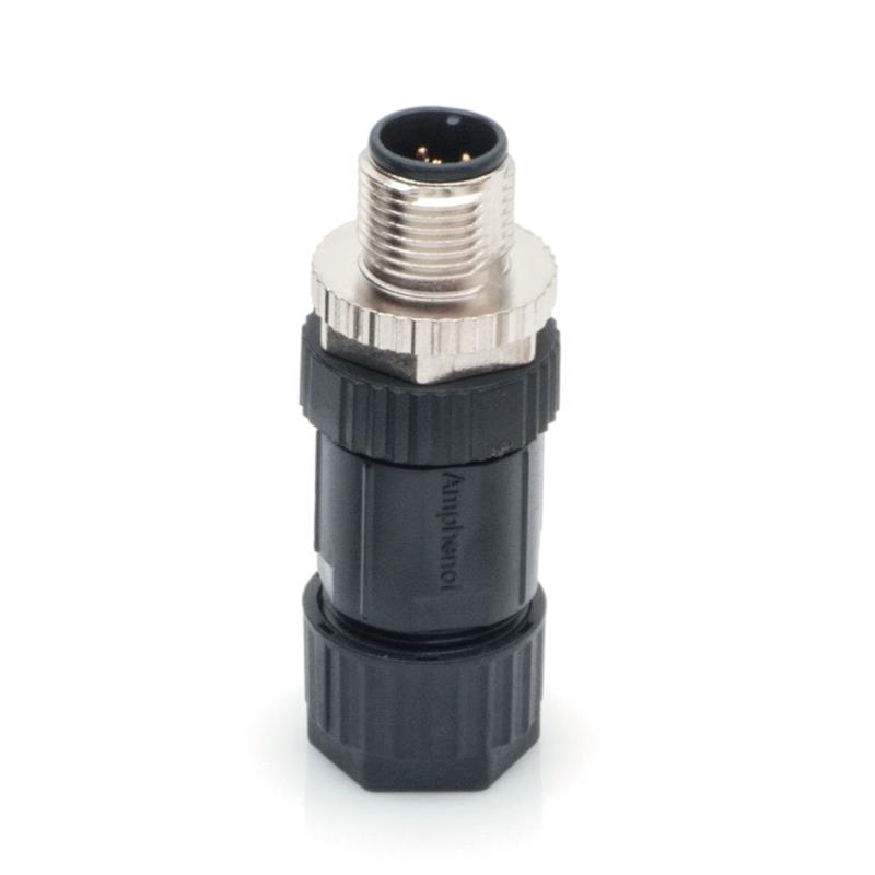 Amphenol M SERIES 4 polig connector male M12 A-coding SCREW male