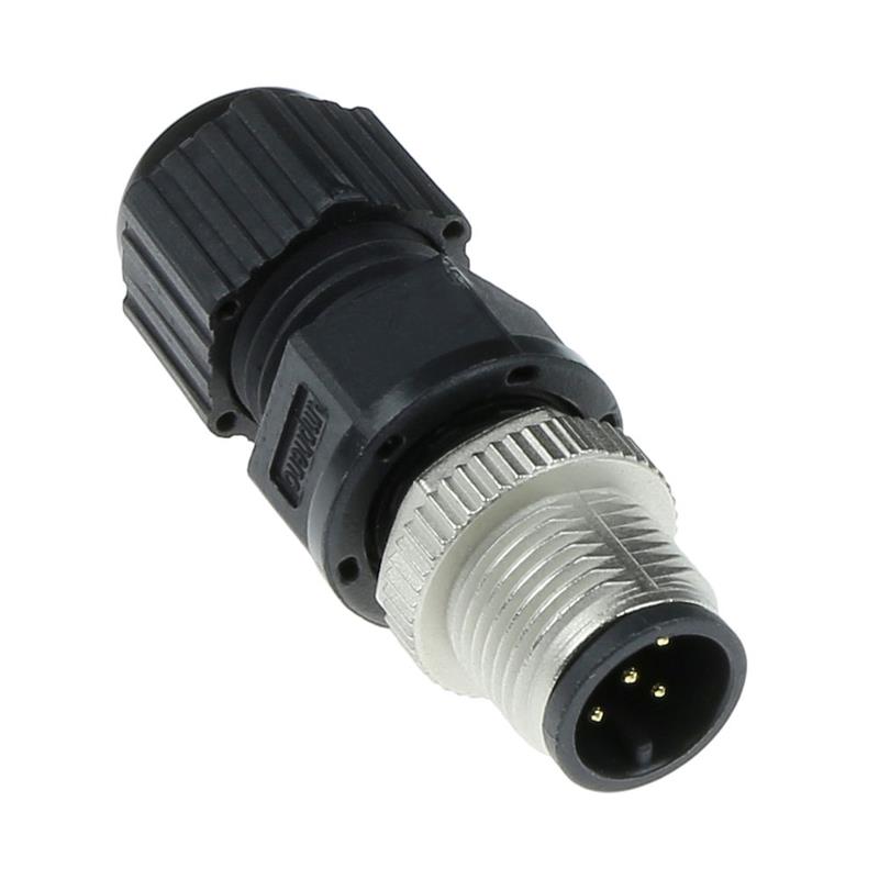 Amphenol M SERIES 5 polig connector male M12 A-coding Solder male