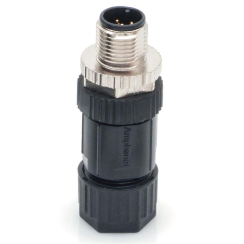Amphenol M SERIES 4 polig connector male M12 D-coding SCREW male