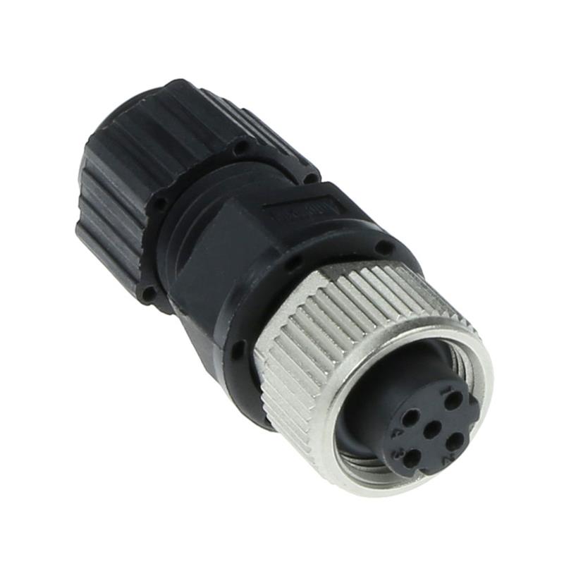 Amphenol M SERIES 4 polig connector female M12 D-coding Solder FE