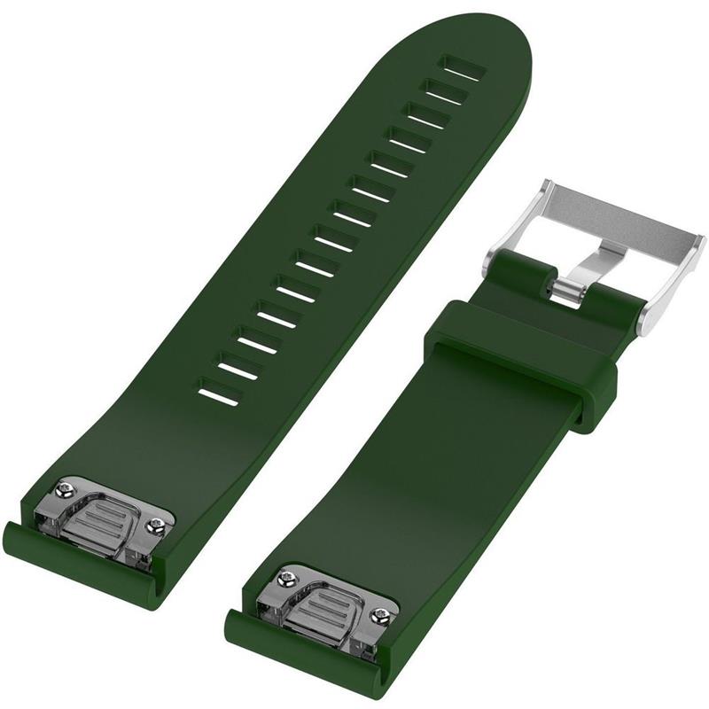 Sportbandje voor Garmin Fenix 5X Silicone Watchband Dark Green 