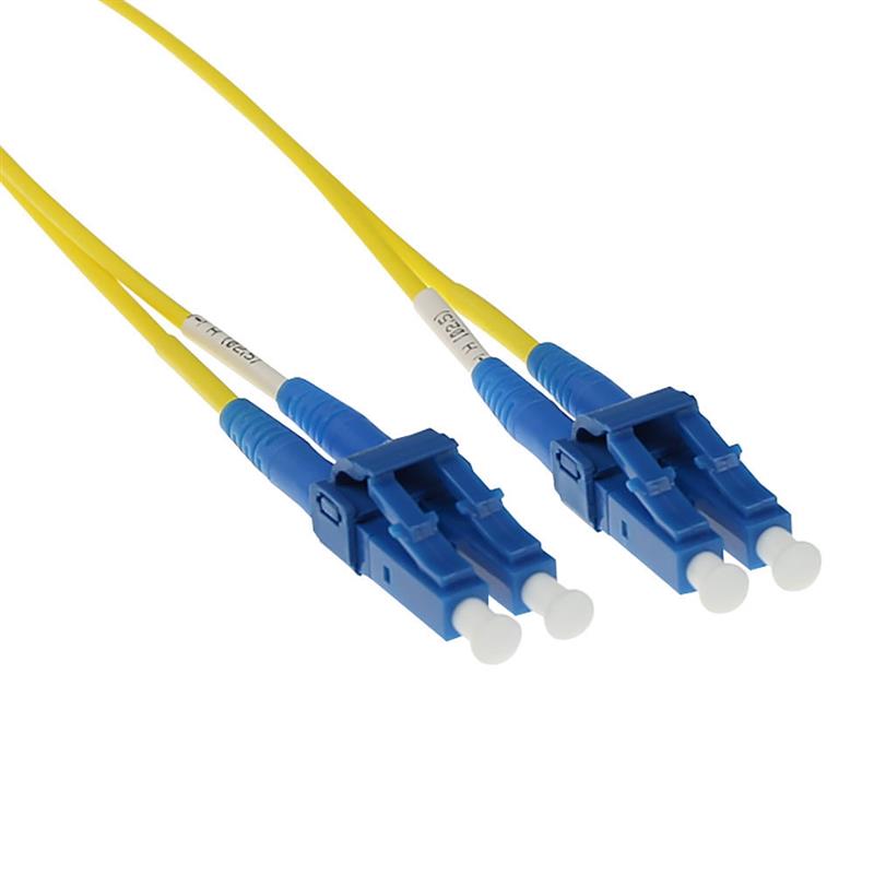 ACT RL1725 Glasvezel kabel 25 m 2x LC OS2 Blauw, Geel