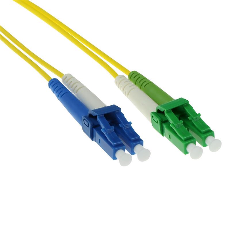 ACT RL2810 Glasvezel kabel 10 m LC/APC LC/UPC OS2 Groen, Geel